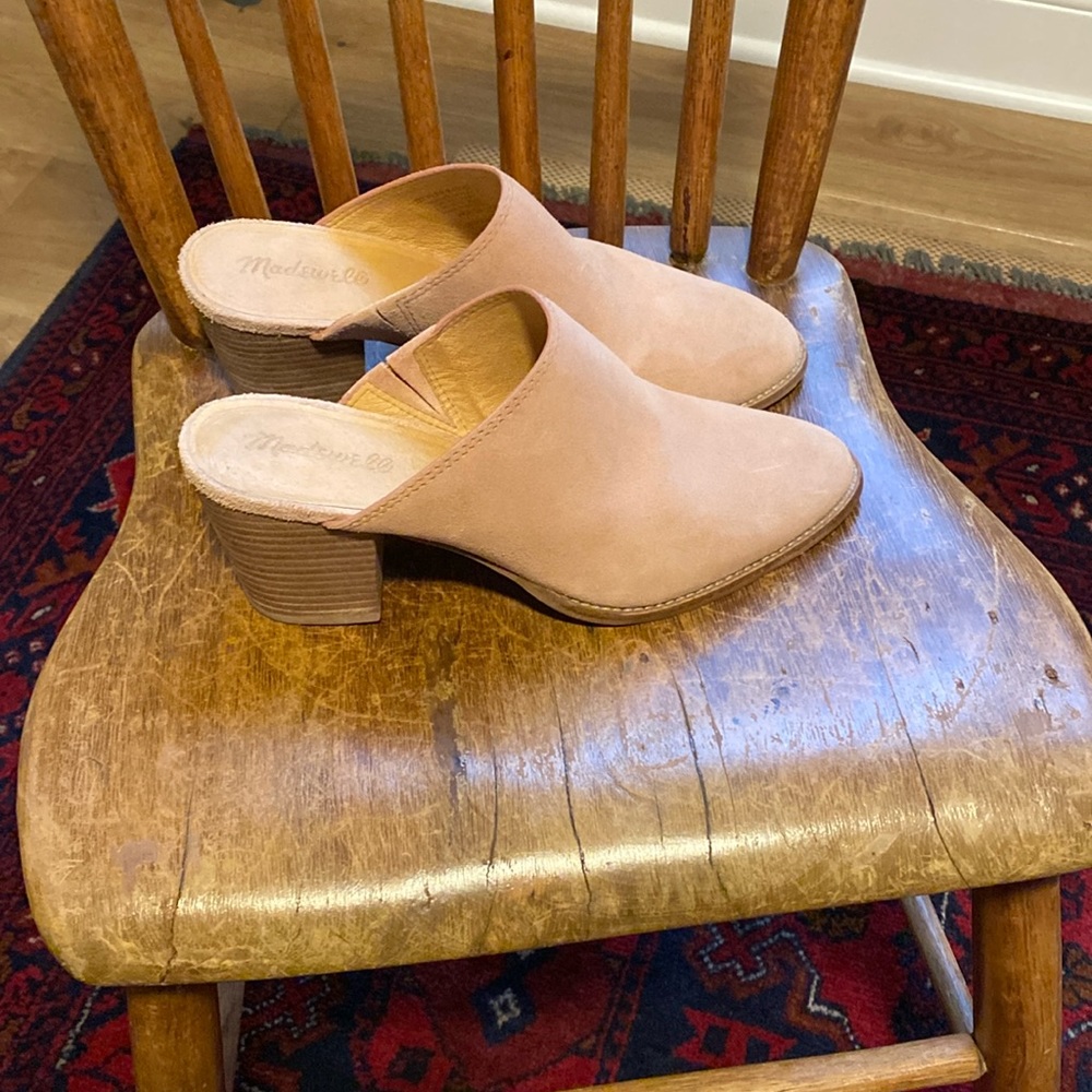 Madewell The Harper mule in Suede Light pink, Size 8